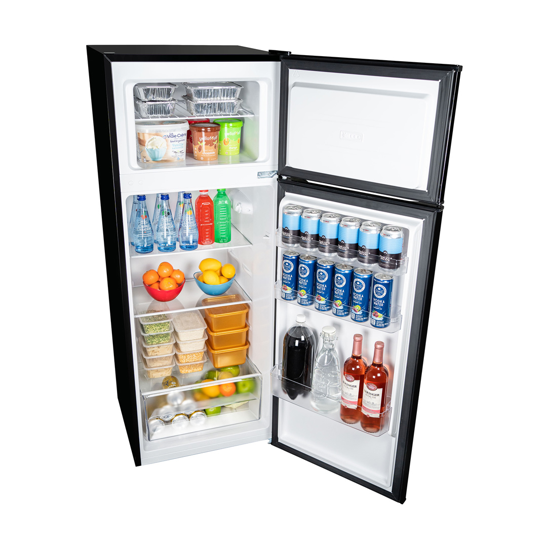 Danby 7.4 cu ft. Apartment Size Fridge Top Mount in Black 8 Danby dpf074b2bdb 6 right high propped