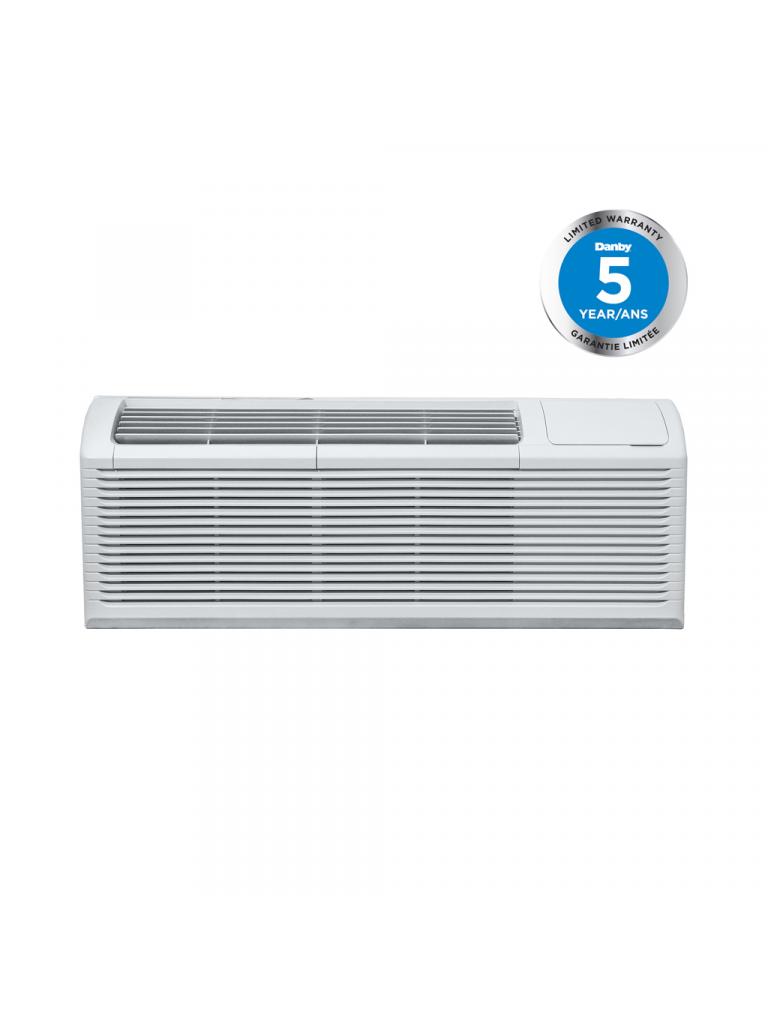 Danby DPTA120HEB2WDB 12000 BTU PTAC front view with white finish and horizontal air vent design
