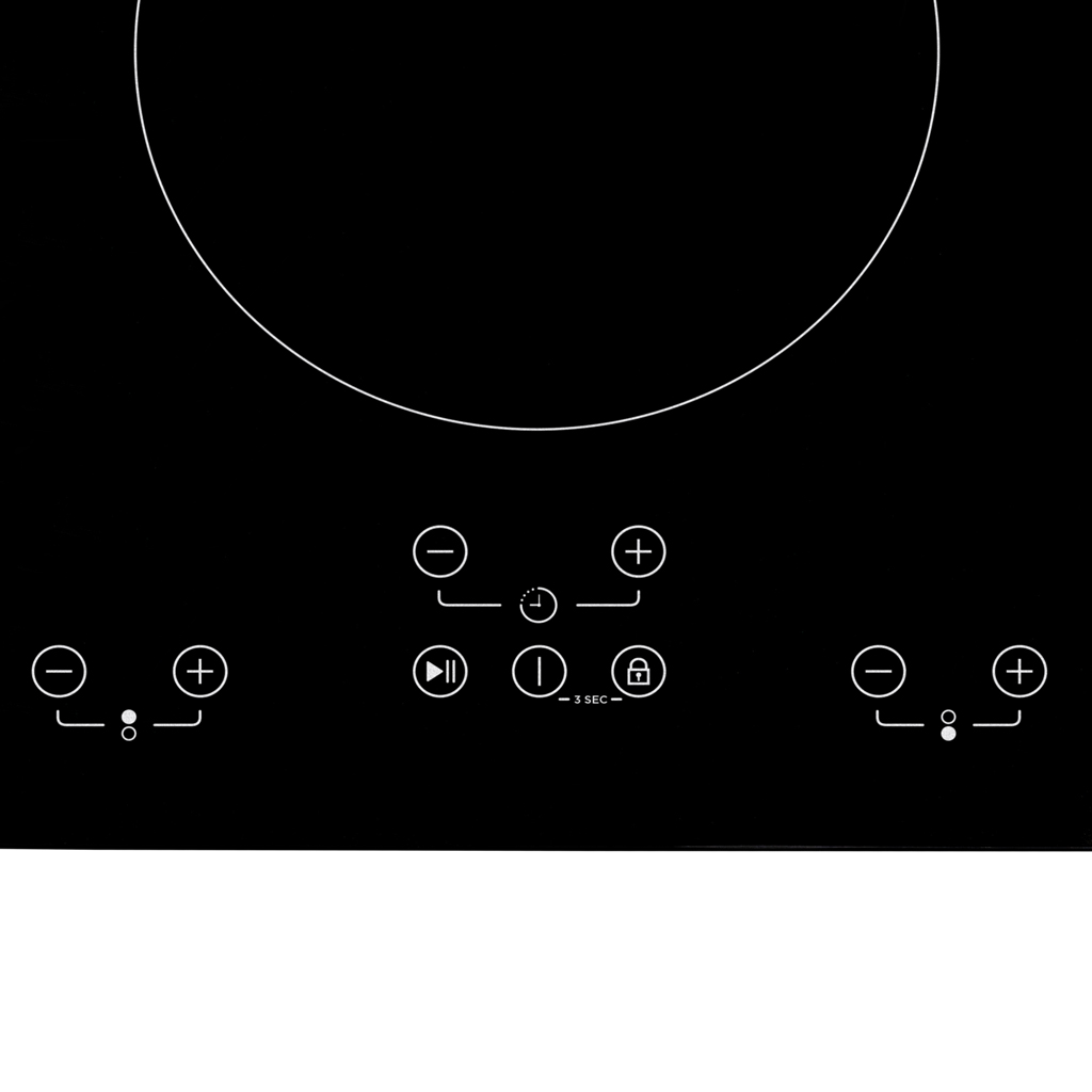 Danby DRC12B1DBD 12 inch radiant cooktop control panel with touch controls and settings