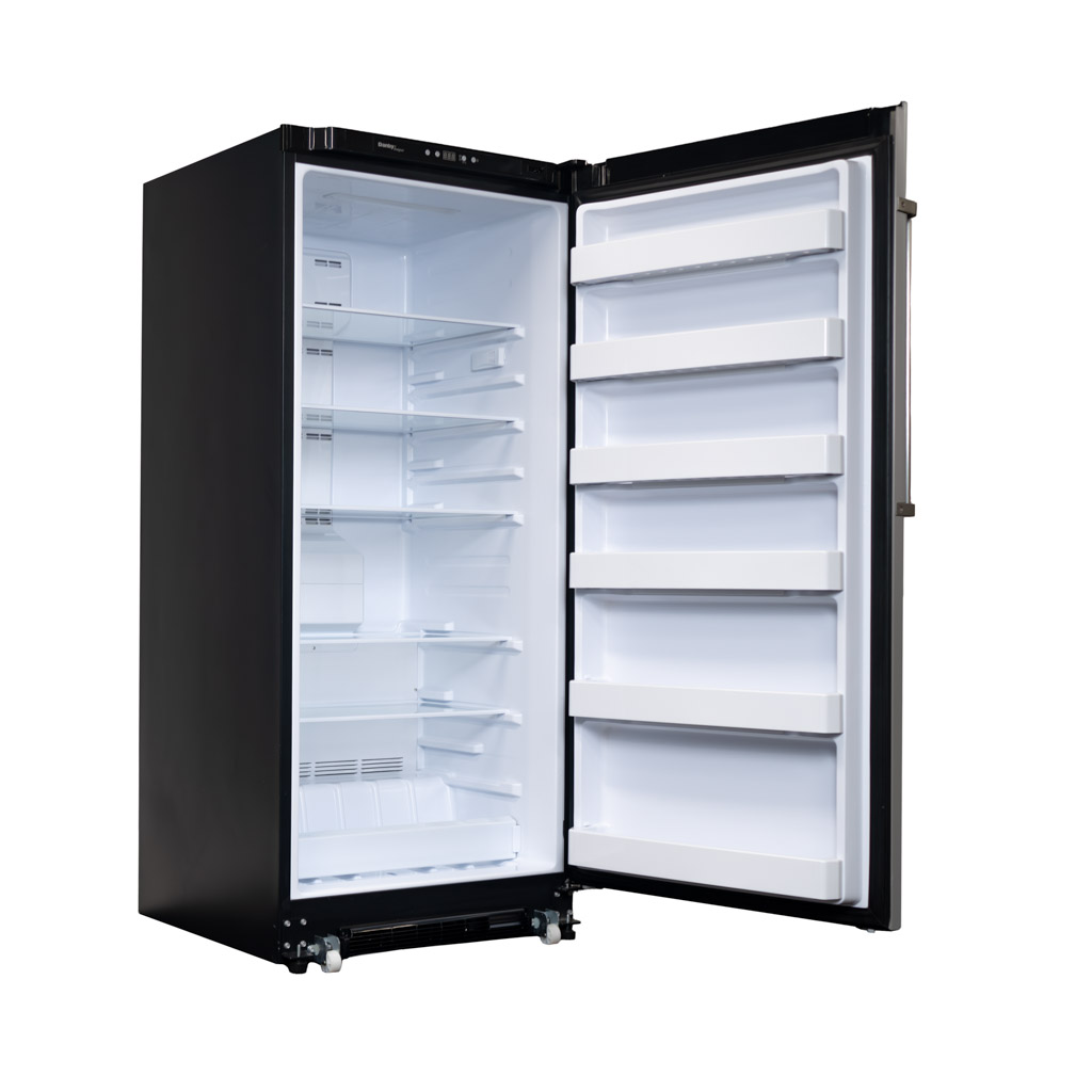 Danby Designer 16.7 cu. ft. Upright Freezer in Stainless Steel Look 9 Danby duf167a5bsldd right open