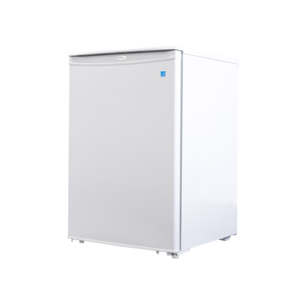 Danby Designer 4.3 cu. ft. Upright Freezer in White 3 Danby dufm043a2wdd left