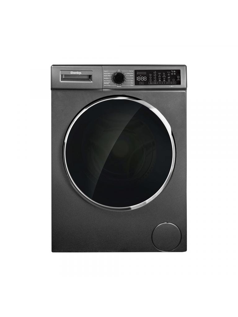 Danby 24" Stackable Front Load Washer with Steam in Dark Silver