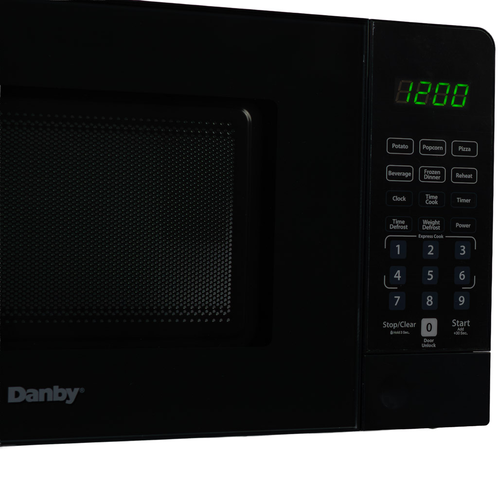 0.7 cu. ft. Countertop Microwave – 700 W 11 Danby DMW071A1B 0.7 cu ft countertop microwave control panel with digital display and cooking settings