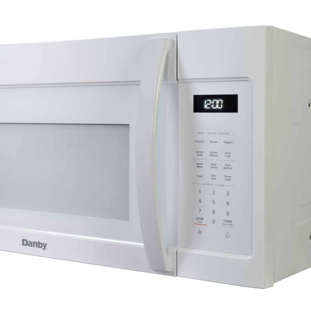 Danby DOM1742B1WDB 1.7 cu ft over range microwave control panel with digital display and cooking settings