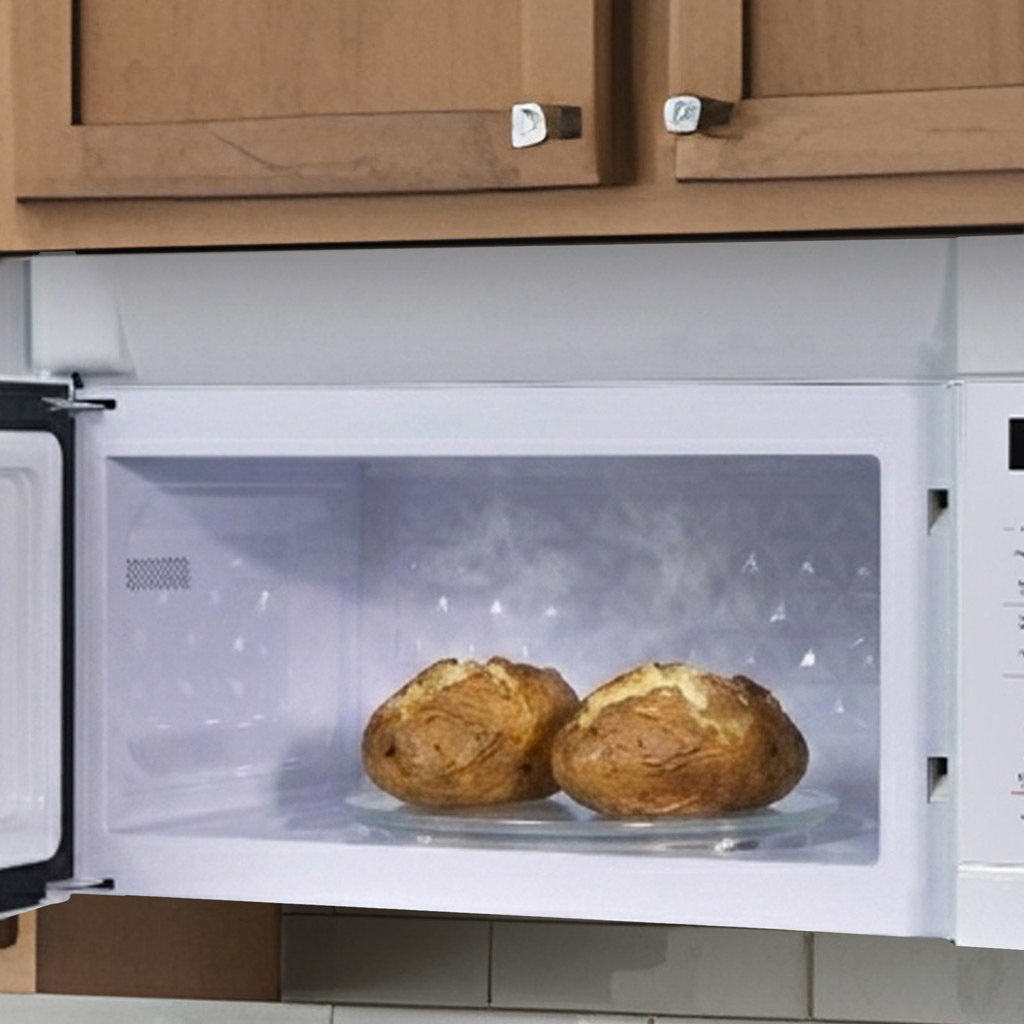 Danby DOM1742B1WDB 1.7 cu ft over range microwave interior capacity feature showing cooking space