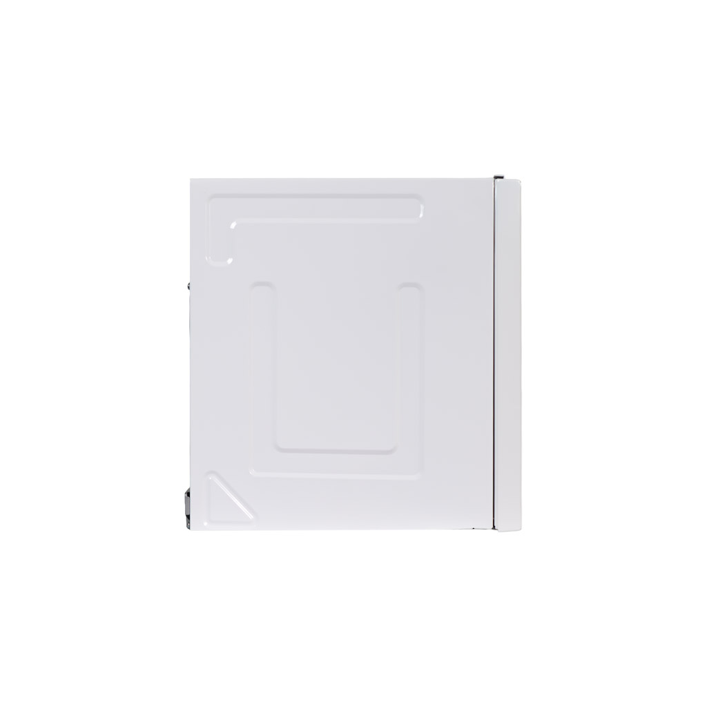 Danby DOM1742B1WDB 1.7 cu ft over range microwave side view with white finish