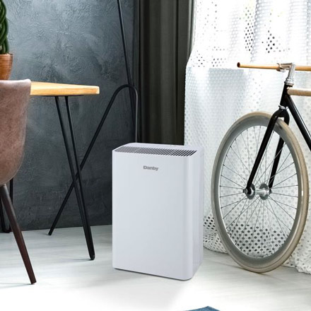 Danby air purifier helping improve indoor air quality in a home that feels stuffy during allergy season