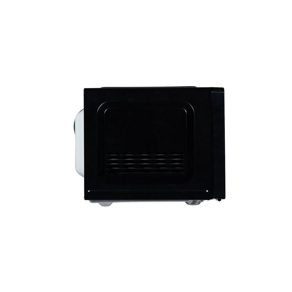 Danby DMW091A1B 0.9 cu ft countertop microwave left side view with black finish