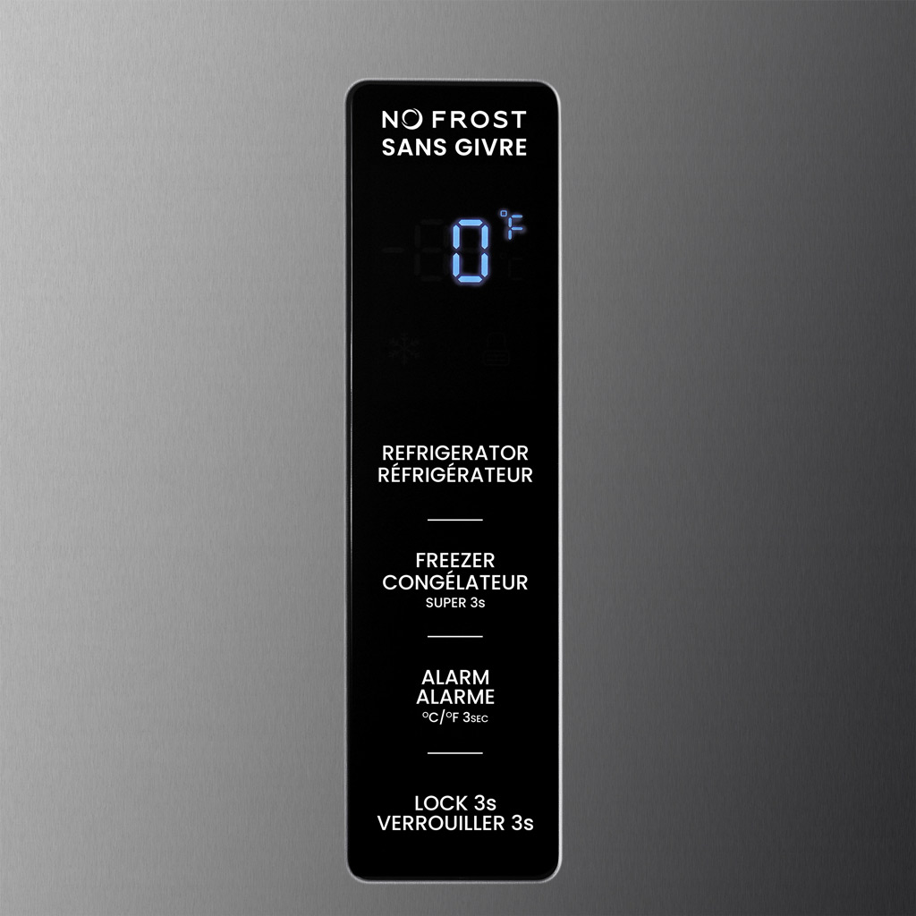 Danby DUF212B1SLCDB 21.2 cu ft upright freezer electronic control panel feature graphic