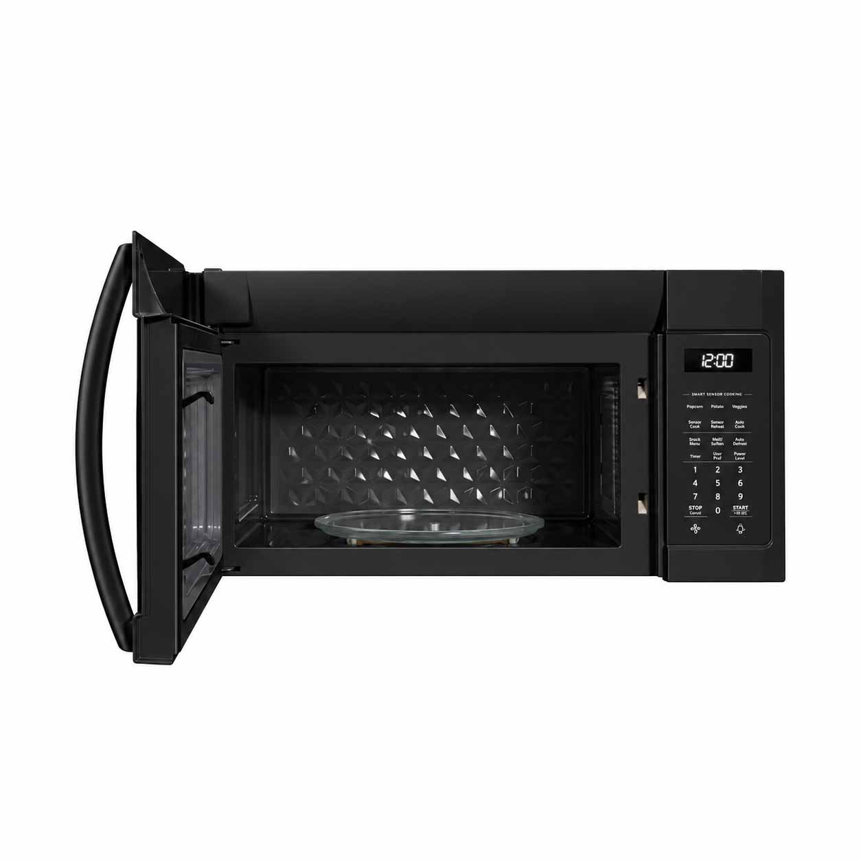 1.7 cu. ft. Over the Range Microwave – 1000 W 7 Danby dom1742b1bdb frontopen